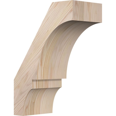 Ekena Millwork 5 1/2"W x 10"D x 14"H Balboa Smooth Knee Brace, Douglas Fir BRC06X10X14BOA00SDF